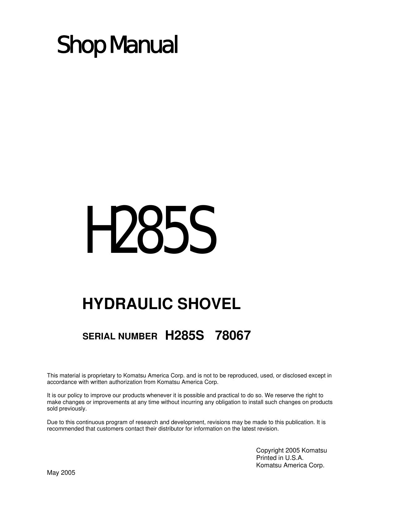 H285S Shop Manual